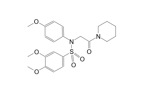 benzenesulfonamide, 3,4-dimethoxy-N-(4-methoxyphenyl)-N-[2-oxo-2-(1-piperidinyl)ethyl]-