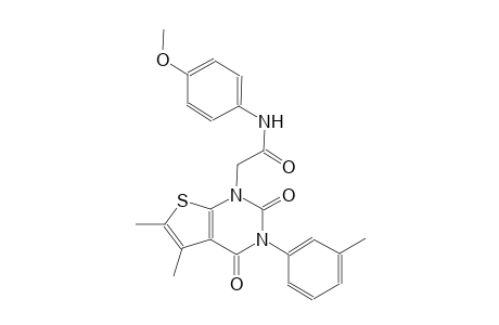 2-(5,6-dimethyl-3-(3-methylphenyl)-2,4-dioxo-3,4-dihydrothieno[2,3-d]pyrimidin-1(2H)-yl)-N-(4-methoxyphenyl)acetamide