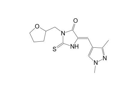 (5Z)-5-[(1,3-dimethyl-1H-pyrazol-4-yl)methylene]-3-(tetrahydro-2-furanylmethyl)-2-thioxo-4-imidazolidinone