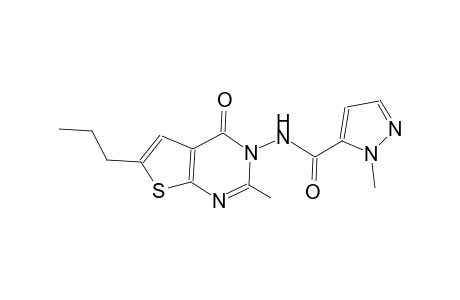 1-methyl-N-(2-methyl-4-oxo-6-propylthieno[2,3-d]pyrimidin-3(4H)-yl)-1H-pyrazole-5-carboxamide