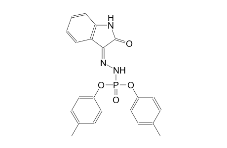 phosphorohydrazidic acid, N'-[(3Z)-1,2-dihydro-2-oxo-3H-indol-3-ylidene]-, bis(4-methylphenyl) ester