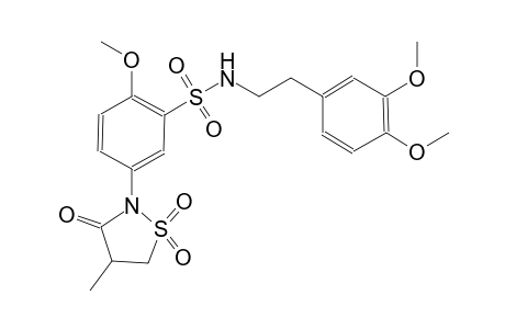 benzenesulfonamide, N-[2-(3,4-dimethoxyphenyl)ethyl]-2-methoxy-5-(4-methyl-1,1-dioxido-3-oxo-2-isothiazolidinyl)-