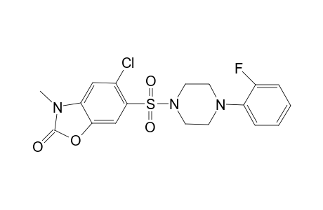 1,3-Benzoxazol-2(3H)-one, 5-chloro-6-[[4-(2-fluorophenyl)-1-piperazinyl]sulfonyl]-3-methyl-