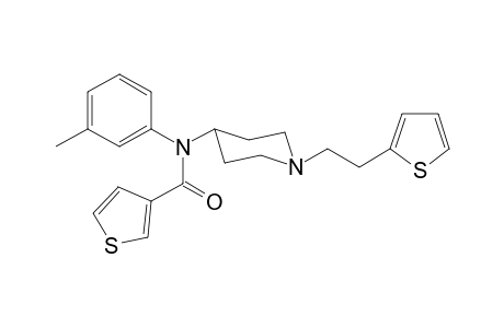 N-3-Methylphenyl-N-(1-[2-(thiophen-2-yl)ethyl]piperidin-4-yl)thiophene-3-carboxamide