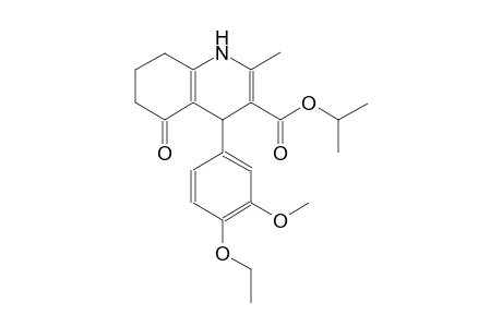 isopropyl 4-(4-ethoxy-3-methoxyphenyl)-2-methyl-5-oxo-1,4,5,6,7,8-hexahydro-3-quinolinecarboxylate