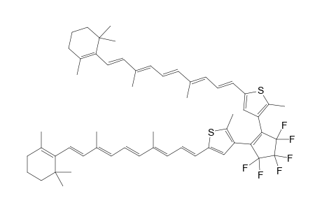 5-[(1E,3E,5E,7E,9E)-4,8-dimethyl-10-(2,6,6-trimethyl-1-cyclohexenyl)deca-1,3,5,7,9-pentaenyl]-3-[2-[5-[(1E,3E,5E,7E,9E)-4,8-dimethyl-10-(2,6,6-trimethyl-1-cyclohexenyl)deca-1,3,5,7,9-pentaenyl]-2-methyl-3-thiophenyl]-3,3,4,4,5,5-hexafluoro-1-cyclopentenyl]-2-methylthiophene