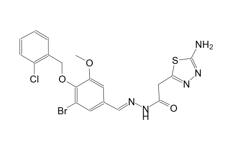 2-(5-amino-1,3,4-thiadiazol-2-yl)-N'-((E)-{3-bromo-4-[(2-chlorobenzyl)oxy]-5-methoxyphenyl}methylidene)acetohydrazide