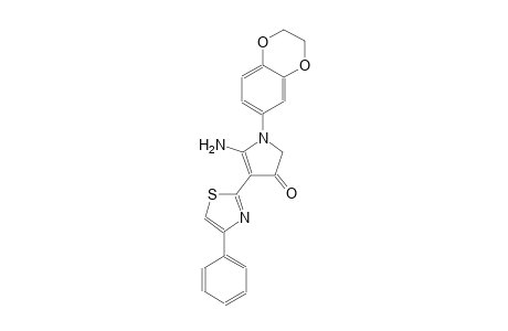 3H-pyrrol-3-one, 5-amino-1-(2,3-dihydro-1,4-benzodioxin-6-yl)-1,2-dihydro-4-(4-phenyl-2-thiazolyl)-