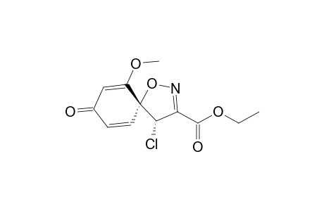 (4.alpha.,5.beta.)-Ethyl 4-chloro-6-methoxy-8-oxo-1-oxa-2-azaspiro[4,5]deca-2,6,9-triene-3-carboxylate