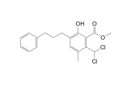 Methyl 2-dichloromethyl-6-hydroxy-3-methyl-5-(3-phenylpropyl)benzoate