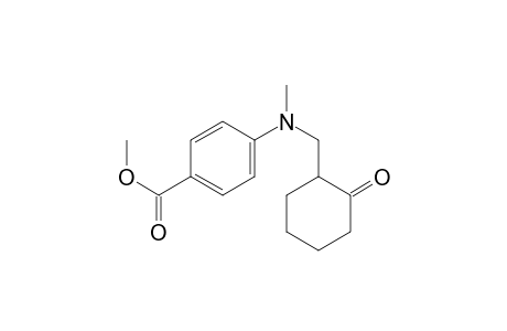 Benzoic acid, 4-[methyl[(2-oxocyclohexyl)methyl]amino]-, methyl ester