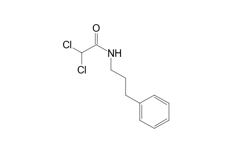 2,2-bis(chloranyl)-N-(3-phenylpropyl)ethanamide