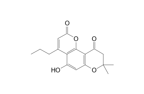 2,2-Dimethyl-9-hydroxy-8-propyl-4H,6H-benzo[1,2-b:1,2:b']dipyran-4,6-dione