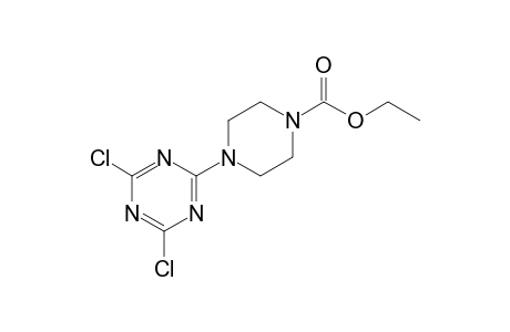 4-(4,6-dichloro-s-triazine-2-yl)-1-piperazinecarboxylic acid, ethyl ester