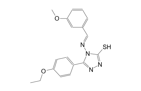 5-(4-ethoxyphenyl)-4-{[(E)-(3-methoxyphenyl)methylidene]amino}-4H-1,2,4-triazol-3-yl hydrosulfide