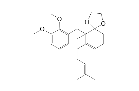 2-(2,3-Dimethoxyphenyl)methyl-2-methyl-3-(4-methyl-3-pentenyl)spiro-3-cyclohexan-2'-[1,3]dioxalane