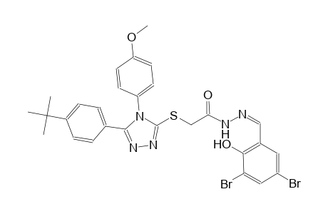 2-{[5-(4-tert-butylphenyl)-4-(4-methoxyphenyl)-4H-1,2,4-triazol-3-yl]sulfanyl}-N'-[(Z)-(3,5-dibromo-2-hydroxyphenyl)methylidene]acetohydrazide