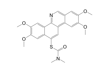12-(Dimethylcarbamoylthio)-2,3,8,9-tetramethoxybenzo[c]phenanthridine