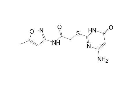 2-[(4-amino-6-oxo-1,6-dihydro-2-pyrimidinyl)sulfanyl]-N-(5-methyl-3-isoxazolyl)acetamide