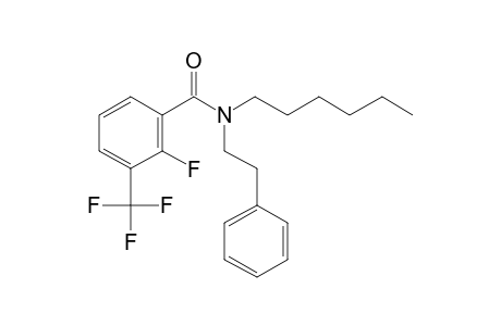 Benzamide, 2-fluoro-3-trifluoromethyl-N-(2-phenylethyl)-N-hexyl-