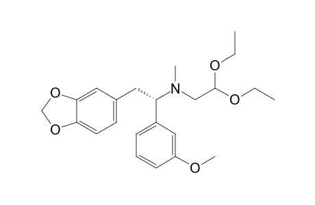 (+)-(1S)-1-(3-Methoxyphenyl)-2-(3,4-methylenedioxyphenyl)-N-(2,2-diethoxyethyl)-N-methylethylamine