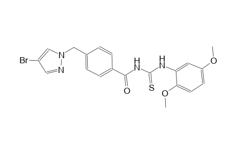 N-{4-[(4-bromo-1H-pyrazol-1-yl)methyl]benzoyl}-N'-(2,5-dimethoxyphenyl)thiourea