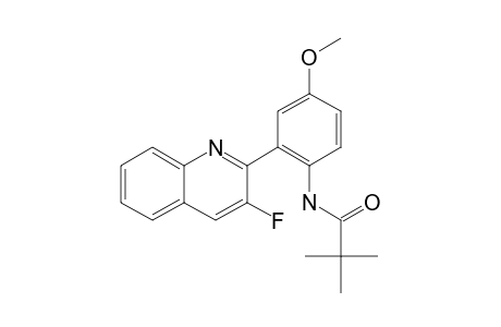 2,2-DIMETHYL-N-(4-METHOXY-2-(3-FLUOROQUINOL-2-YL)-PHENYL)-PROPANAMIDE