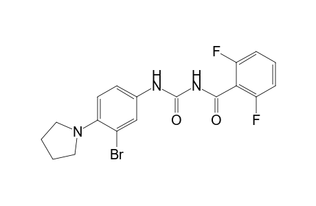 Benzamide, N-[[[3-bromo-4-(1-pyrrolidinyl)phenyl]amino]carbonyl]-2,6-difluoro-