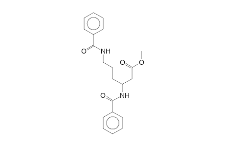 3,6-Bis(benzoylamino)hexanoic acid, methyl ester