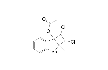 Benzo[b]cyclobuta[d]selenophene-7b(1H)-ol, 1,2-dichloro-2,2a-dihydro-2a-methyl-, acetate