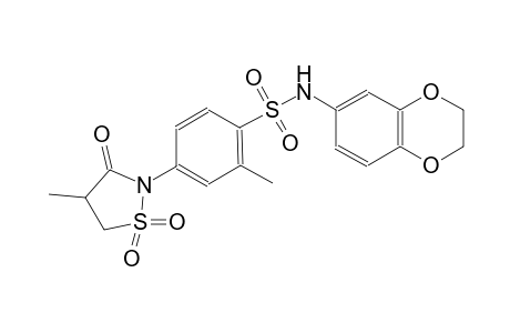 benzenesulfonamide, N-(2,3-dihydro-1,4-benzodioxin-6-yl)-2-methyl-4-(4-methyl-1,1-dioxido-3-oxo-2-isothiazolidinyl)-