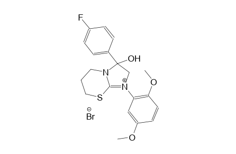 5H-imidazo[2,1-b][1,3]thiazinium, 1-(2,5-dimethoxyphenyl)-3-(4-fluorophenyl)-2,3,6,7-tetrahydro-3-hydroxy-, bromide