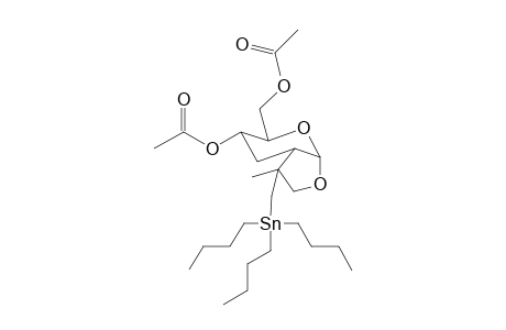 (1S,3R,4S,6S)-4-endo-Acetoxy-3-exo-acetoxymethyl-7-methyl-7-(tri-n-butylstannylmethyl)-2,9-dioxabicyclo[4.3.0]nonane