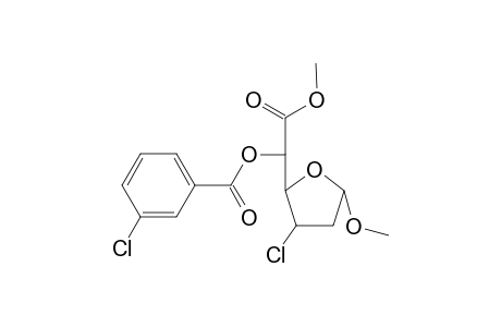 Methyl [methyl-3-chloro-5-O-(3'-chlorobenzoyl)-2,3-dideoxy-.alpha.-DL-arabino-hexafuranoside]uronate