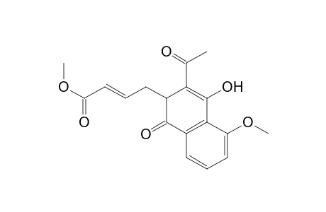(E)-methyl 4-(3-acetyl-4-hydroxy-5-methoxy-1-oxo-1,2-dihydronaphth-2-yl)-2-butenoate