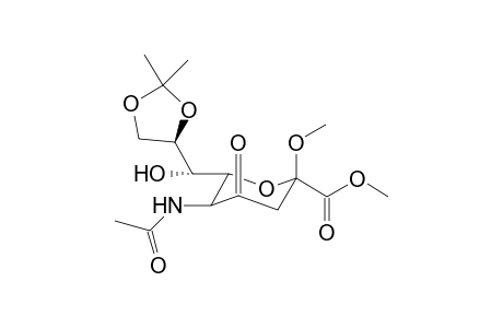 .beta.-D-manno-2,4-Nonodiulo-2,6-pyranosidonic acid, methyl 5-(acetylamino)-3,5-dideoxy-8,9-O-(1-methylethylidene)-, methyl ester