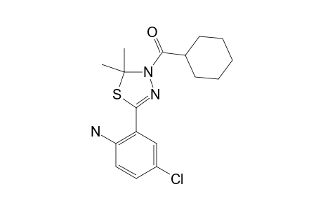 3-CYCLOHEXYLCARBONYL-5-(2-AMINO-5-CHLOROPHENYL)-2,2-DIMETHYL-2,3-DIHYDRO-1,3,4-THIADIAZOLE
