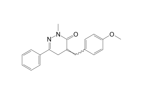 4,5-dihydro-4-(p-methoxybenzylidene)-2-methyl-6-phenyl-3(2H)-pyridazinone