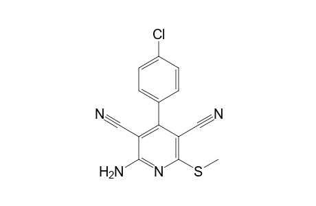 2-amino-4-(4-chlorophenyl)-6-(methylthio)-pyridine-3,5-dicarbonitrile