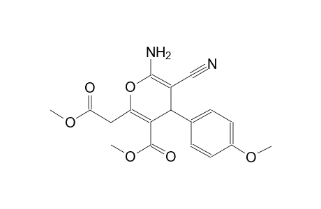 6-Amino-5-cyano-2-(2-keto-2-methoxy-ethyl)-4-(4-methoxyphenyl)-4H-pyran-3-carboxylic acid methyl ester