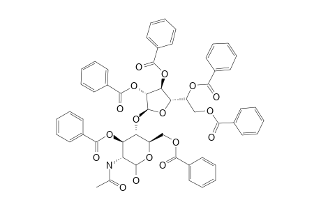 2-ACETAMIDO-3,6-DI-O-BENZOYL-2-DEOXY-4-O-(2,3,5,6-TETRA-O-BENZOYL-1-BETA-D-GALACTOFURANOSYL)-ALPHA/BETA-D-GLUCOPYRANOSE