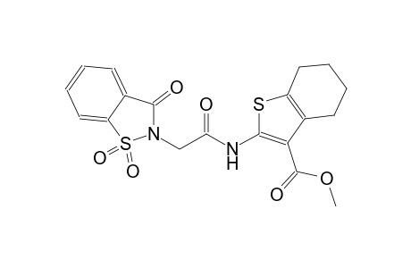 methyl 2-{[(1,1-dioxido-3-oxo-1,2-benzisothiazol-2(3H)-yl)acetyl]amino}-4,5,6,7-tetrahydro-1-benzothiophene-3-carboxylate
