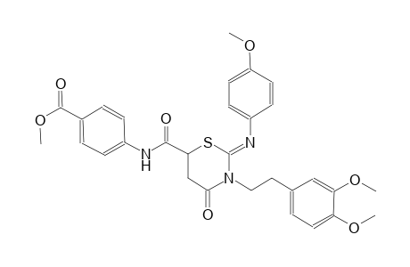 benzoic acid, 4-[[[(2Z)-3-[2-(3,4-dimethoxyphenyl)ethyl]tetrahydro-2-[(4-methoxyphenyl)imino]-4-oxo-2H-1,3-thiazin-6-yl]carbonyl]amino]-, methyl ester
