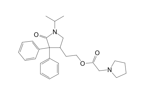 1-pyrrolidineacetic acid, ester with 3,3-diphenyl-4-(2-hydroxyethyl)-1-isopropyl-2-pyrrolidinone