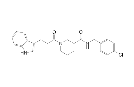 3-piperidinecarboxamide, N-[(4-chlorophenyl)methyl]-1-[3-(1H-indol-3-yl)-1-oxopropyl]-