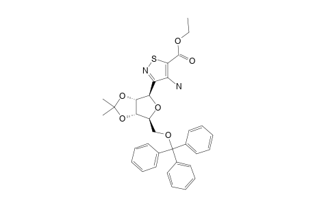 ETHYL-4-AMINO-3-(2,3-O-ISOPROPYLIDENE-5-O-TRITYL-BETA-D-RIBOFURANOSYL)-ISOTHIAZOLE-5-CARBOXYLATE