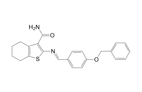 2-({[4-(benzyloxy)phenyl]methylidene}amino)-4,5,6,7-tetrahydro-1-benzothiophene-3-carboxamide