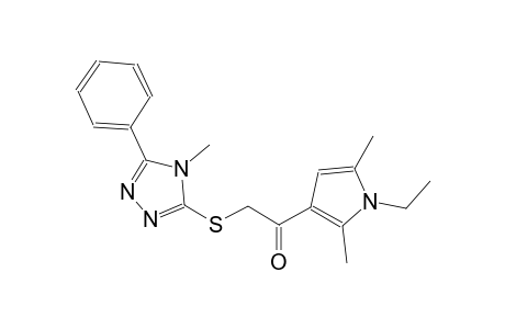 ethanone, 1-(1-ethyl-2,5-dimethyl-1H-pyrrol-3-yl)-2-[(4-methyl-5-phenyl-4H-1,2,4-triazol-3-yl)thio]-