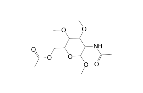 Methyl 6-O-acetyl-2-(acetylamino)-2-deoxy-3,4-di-O-methylhexopyranoside