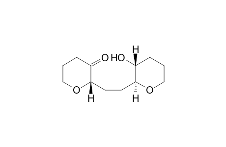 (2S)-2-[2-[(2S,3R)-3-hydroxy-2-oxanyl]ethyl]-3-oxanone